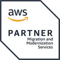 AWS Partner badge: Migration and Modernization Services